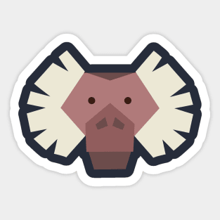 Geometric monkey head design Sticker